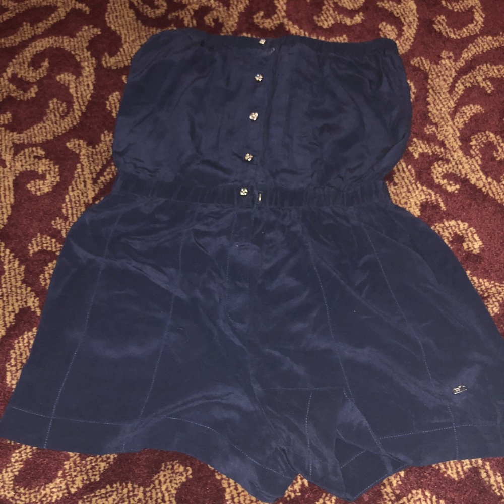 Adorable T3 Navy blue silky romper